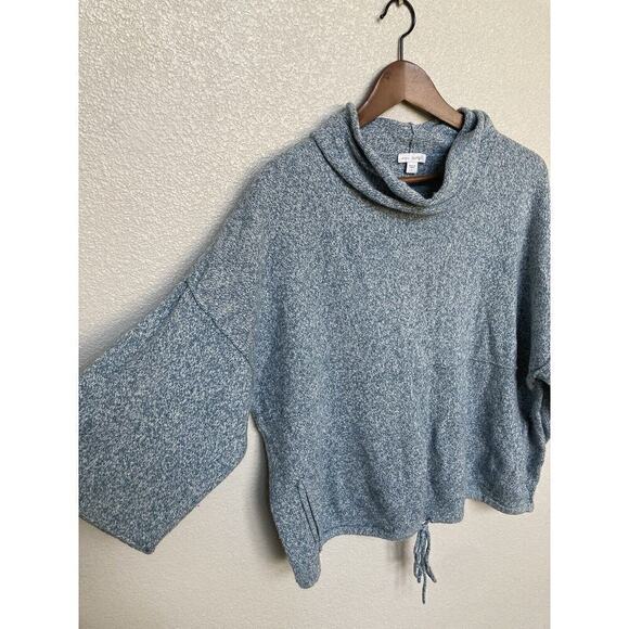 J Jill Pure Jill Womens Kimono Sweater Size L Oversize Boxy Fit 3/4 Sleeves blue - Picture 2 of 6